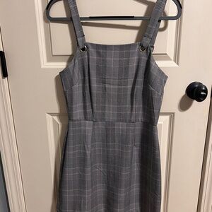 BeBop Gray Plaid Mini Dress